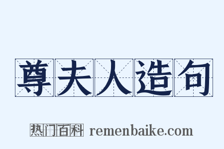 尊夫人造句是什么意思的图片